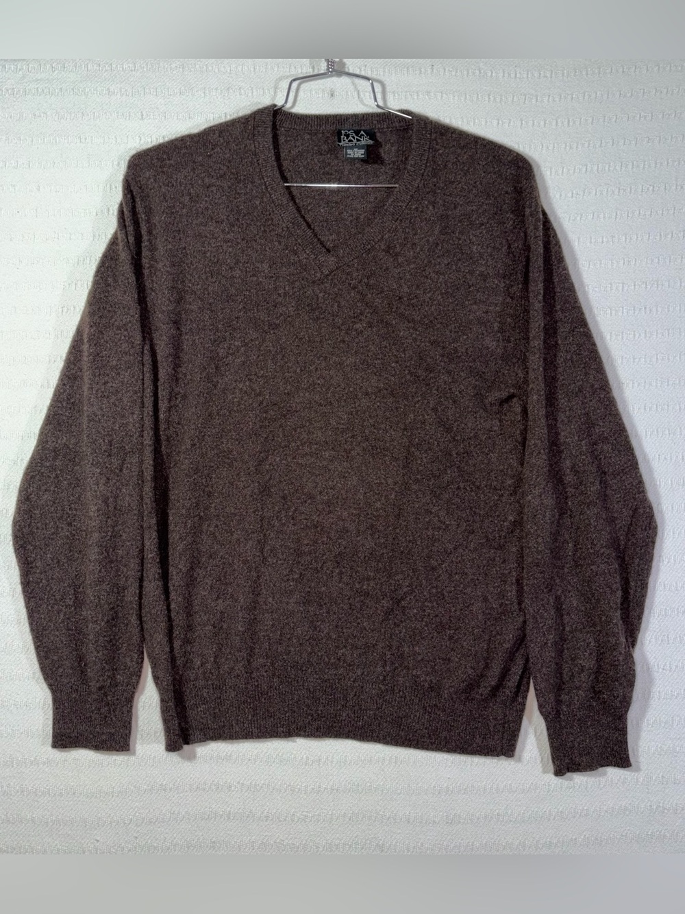 Jos. A Bank Men's Traveler 100% Cashmere Pullover Sweater Size M Brown #CK849